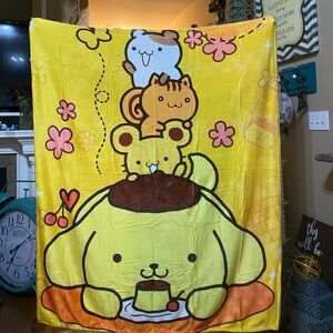 New 50x60” Pom Pompurin Sanrio character blanket